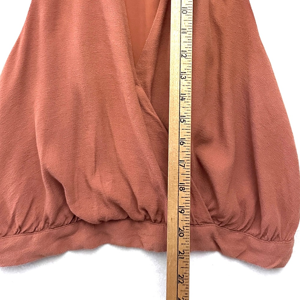 Free People S Drapey Dreams Cross My Heart Halter Top Terracotta Burnt Orange - Picture 8 of 11